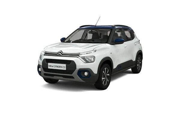 Citroen C3 Polar White With Cosmo Blue