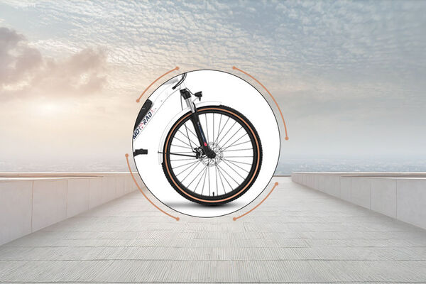 EMotorad Legend 07 Front Wheel View
