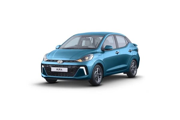Hyundai Aura Teal Blue