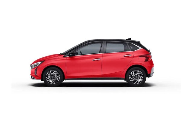 Hyundai i20 Fiery Red With Abyss Black
