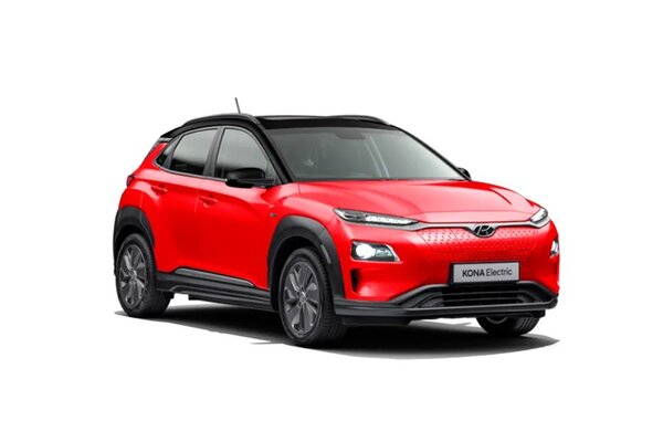 Hyundai Kona Electric Fiery Red With Abyss Black