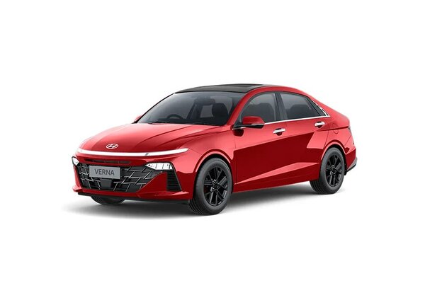 Hyundai Verna [2023-2026] Fiery Red With Black Roof