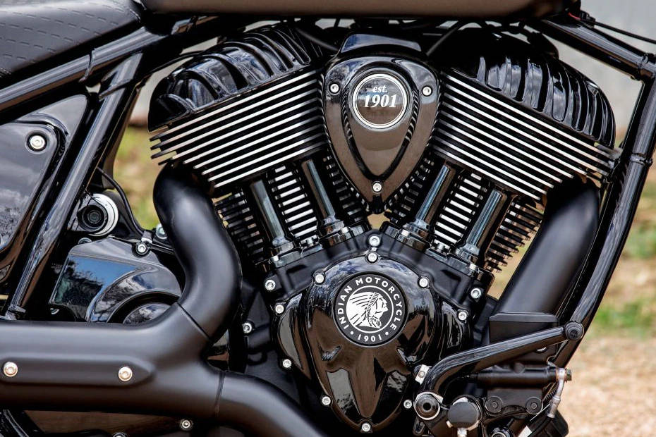 Indian Chief Bobber Dark Horse Engine View