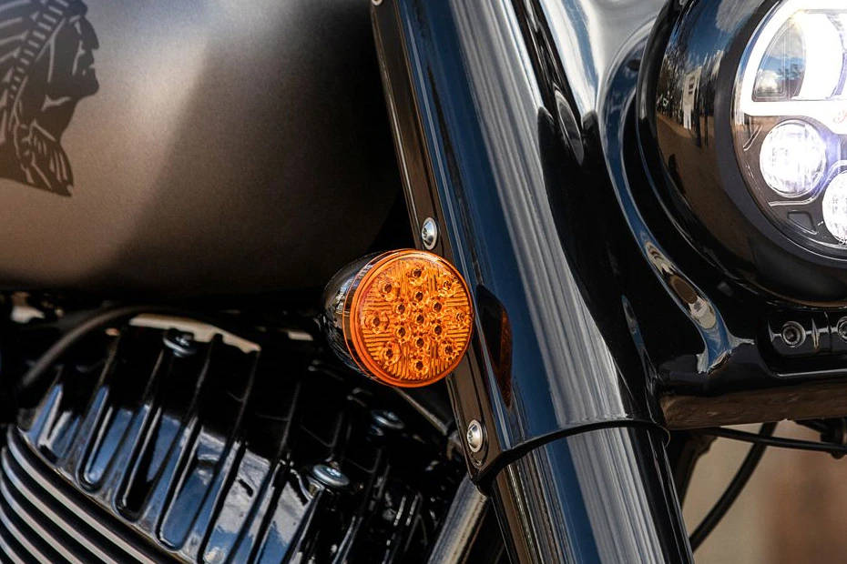 Indian Chief Bobber Dark Horse Front Indicator View