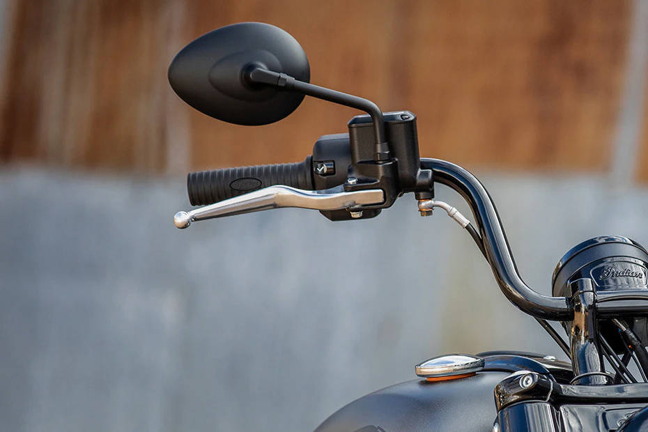 Indian Chief Bobber Dark Horse Mirror View