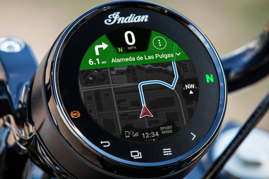 Indian Chief Bobber Dark Horse Speedometer View