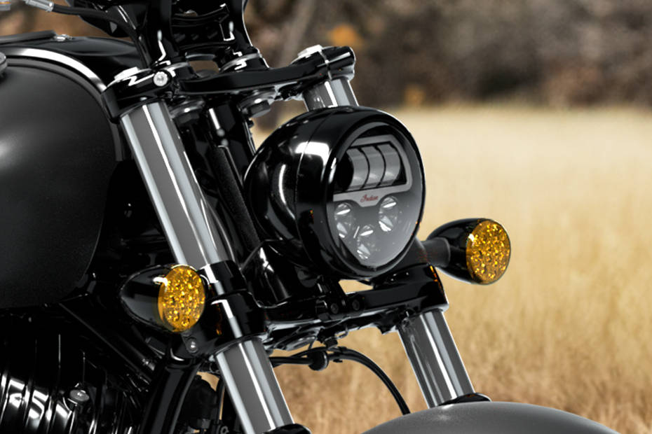 Indian Chief Dark Horse Headlight View