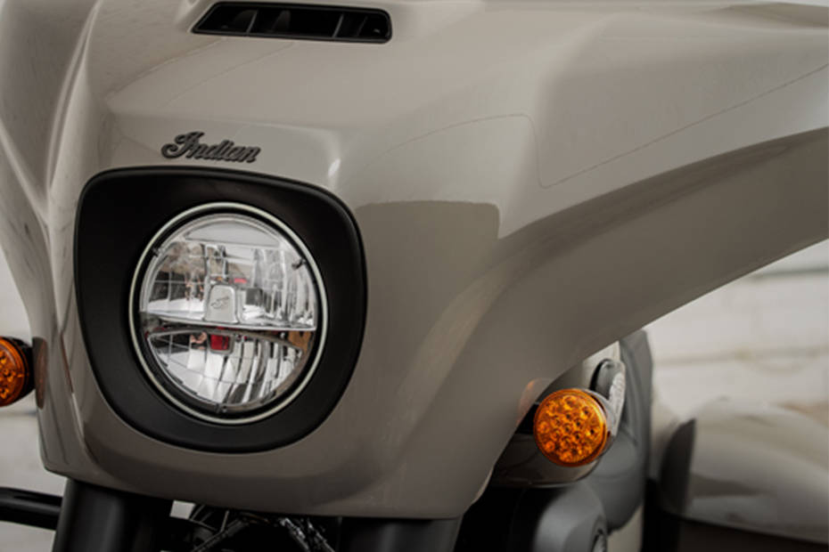 Indian Chieftain Dark Horse Headlight View