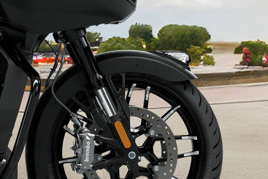 Indian Roadmaster Front Suspension View
