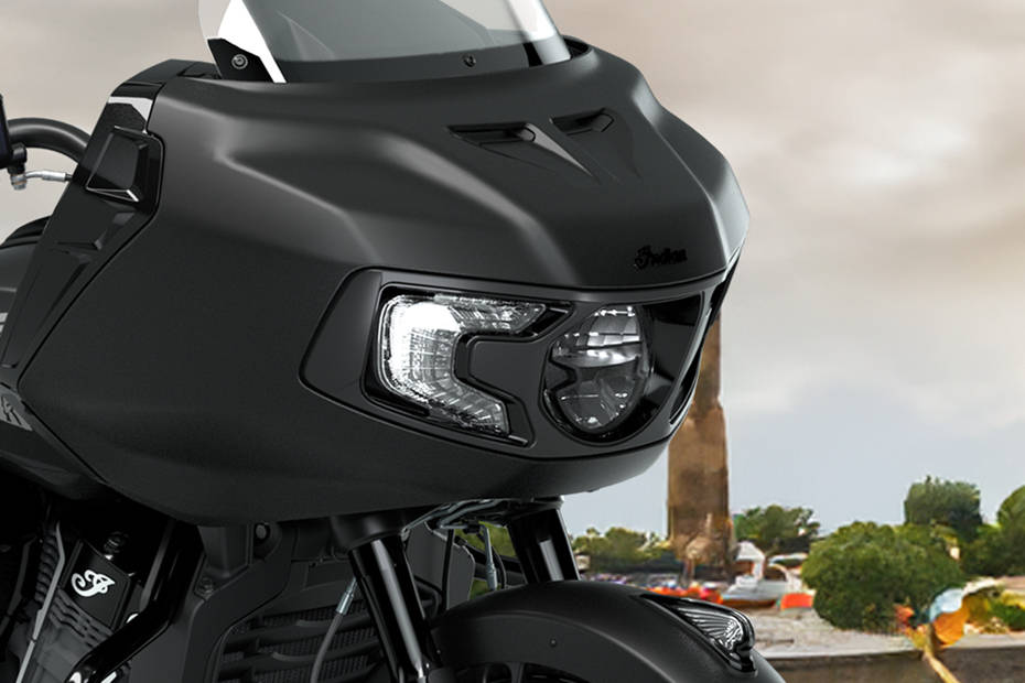 Indian Roadmaster Headlight View