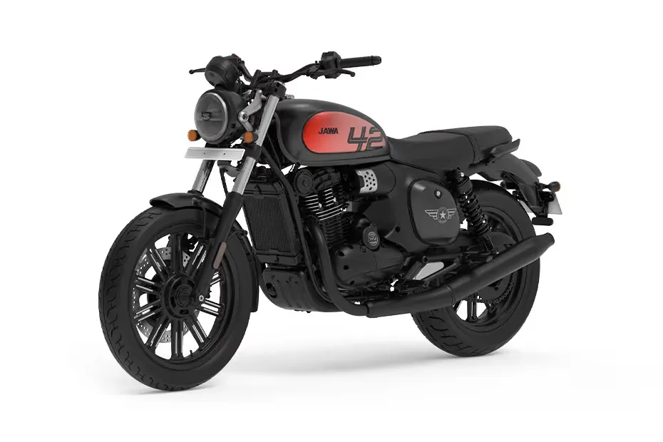 Jawa 42 FJ Matte Black With Red Clad