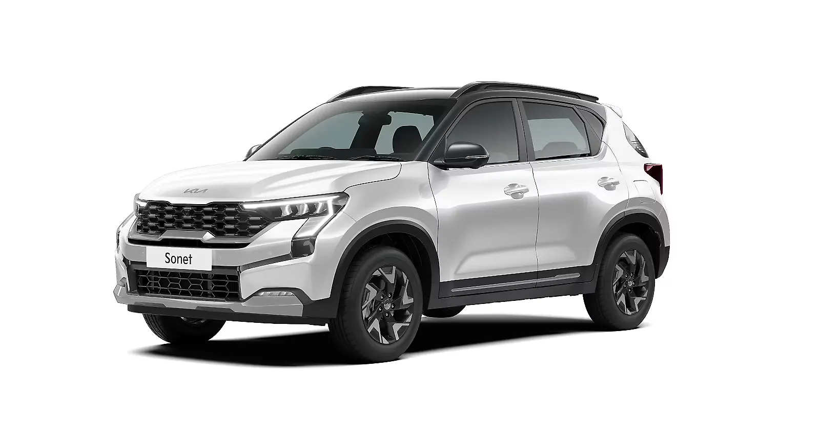 Kia Sonet Glacier White Pearl With Aurora Black Pearl