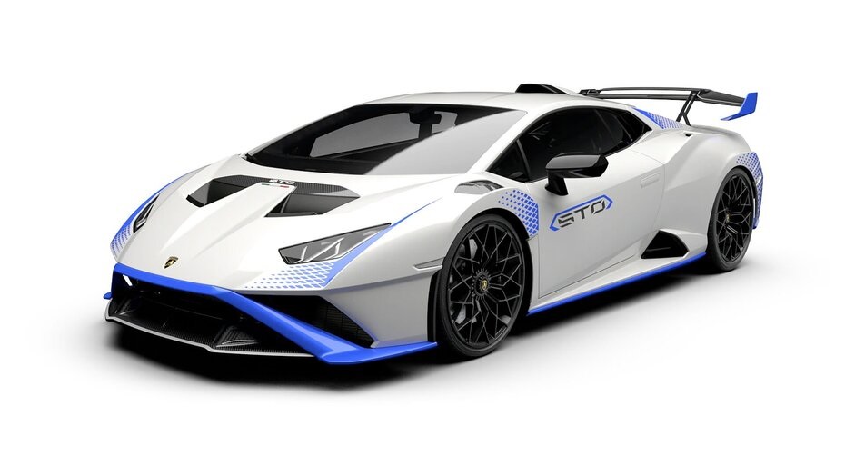 Lamborghini Huracan STO Bianco Asopo Blu Le Mans Contrast