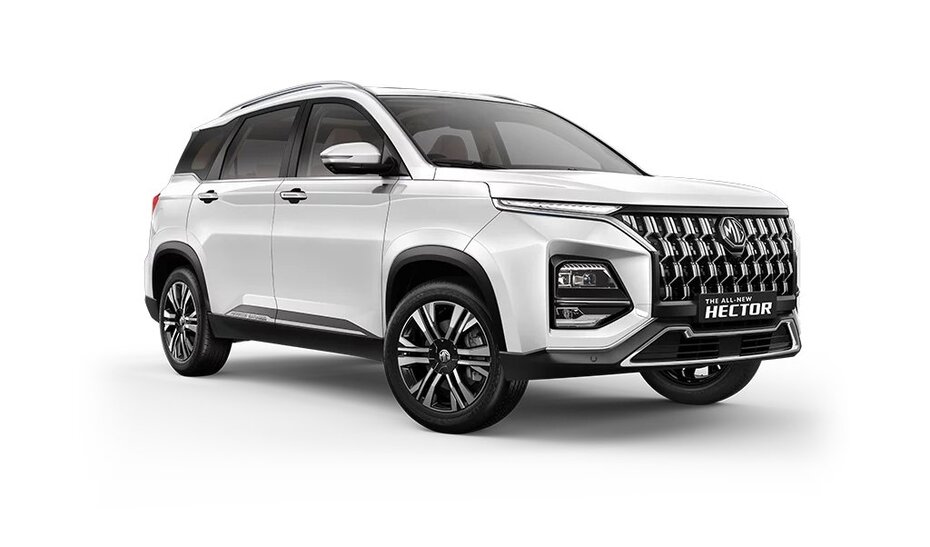 MG Hector Plus Pearl White