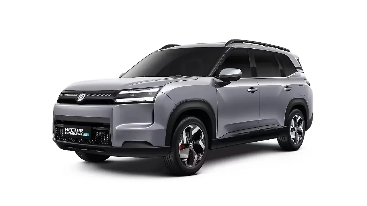 MG Hector Tomahawk EV Aurora Silver