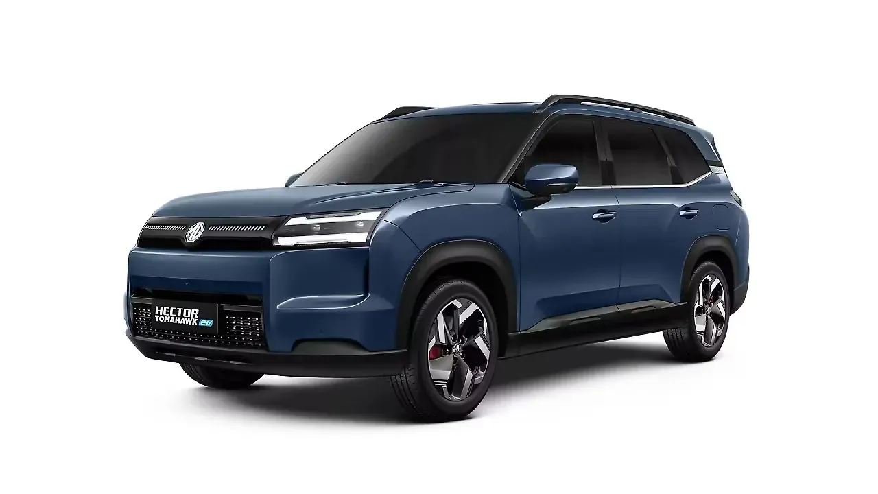 MG Hector Tomahawk EV Celadon Blue