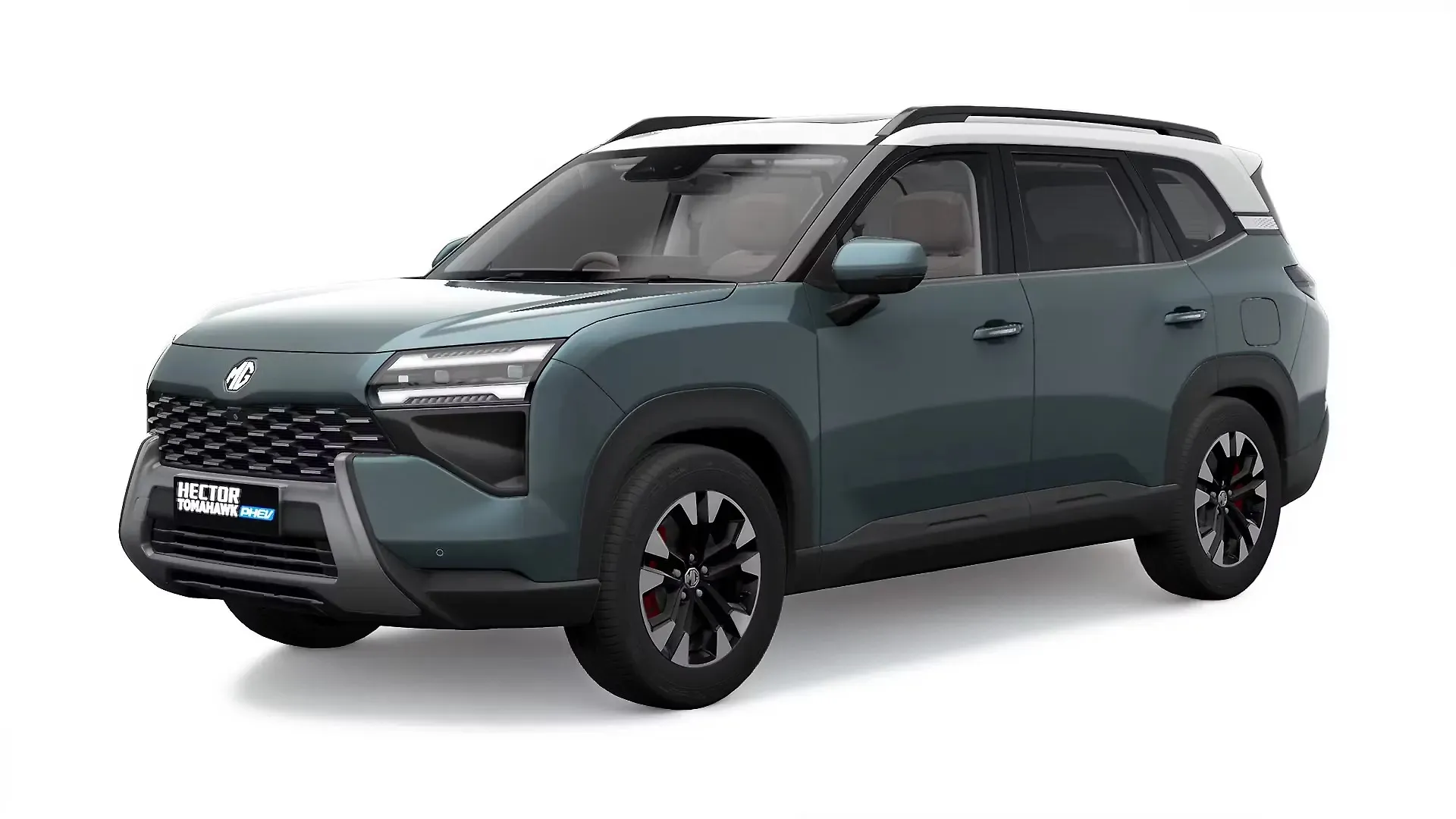 MG Hector Tomahawk PHEV Turquoise Green With Pearl White