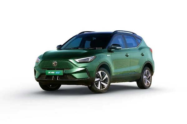 MG ZS EV Green With Black Roof