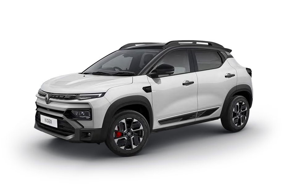 Renault Kiger Ice Cool White With Mystery Black