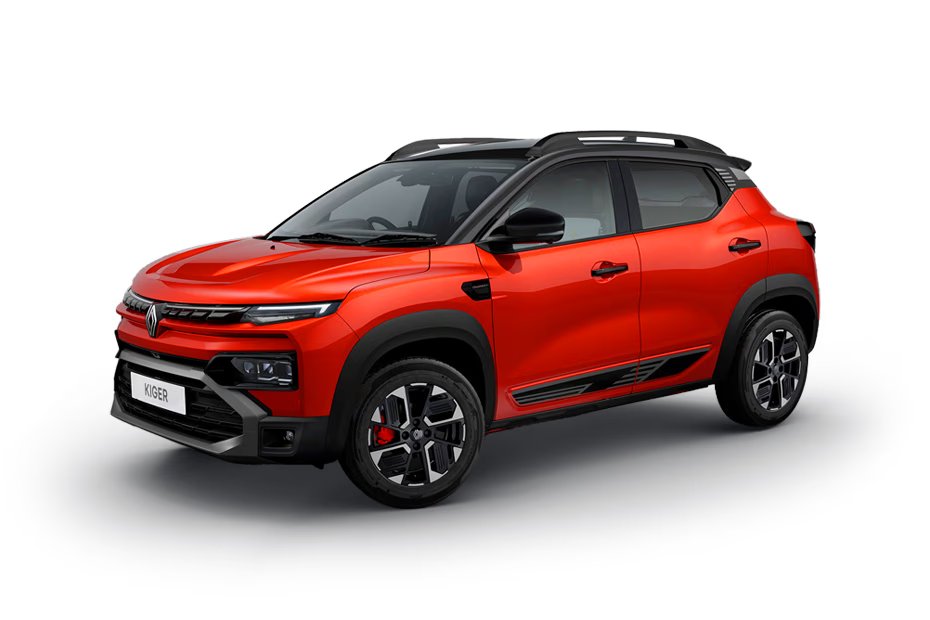 Renault Kiger Radiant Red With Mystery Black