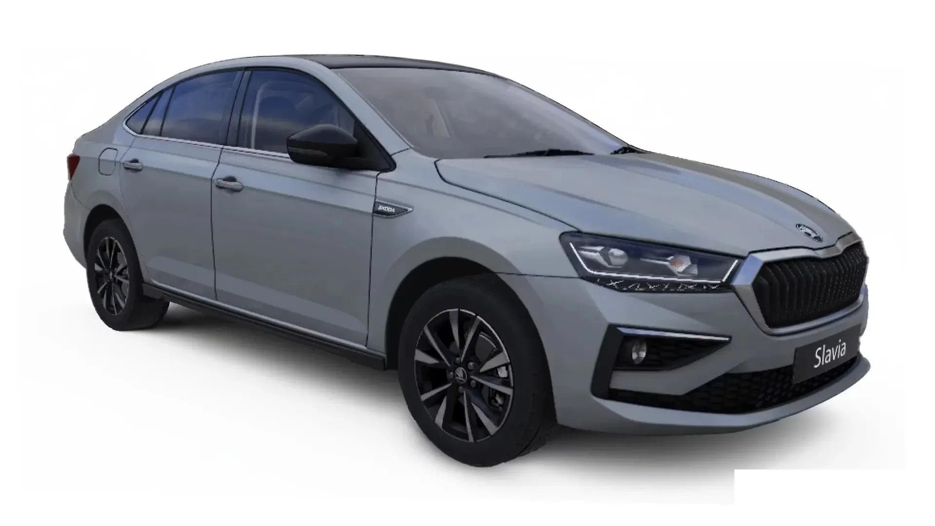 Skoda Slavia Brilliant Silver With Black Roof