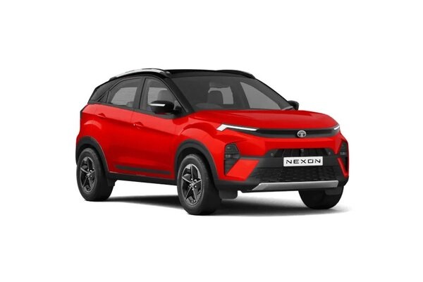 Tata Nexon CNG Flame Red With Black Roof