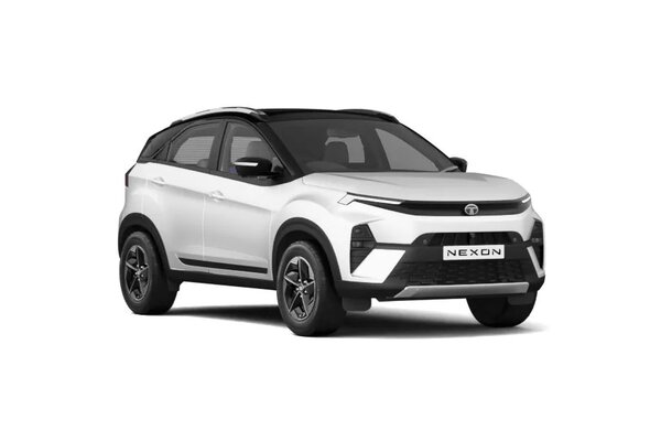 Tata Nexon CNG Pristine White With Black Roof